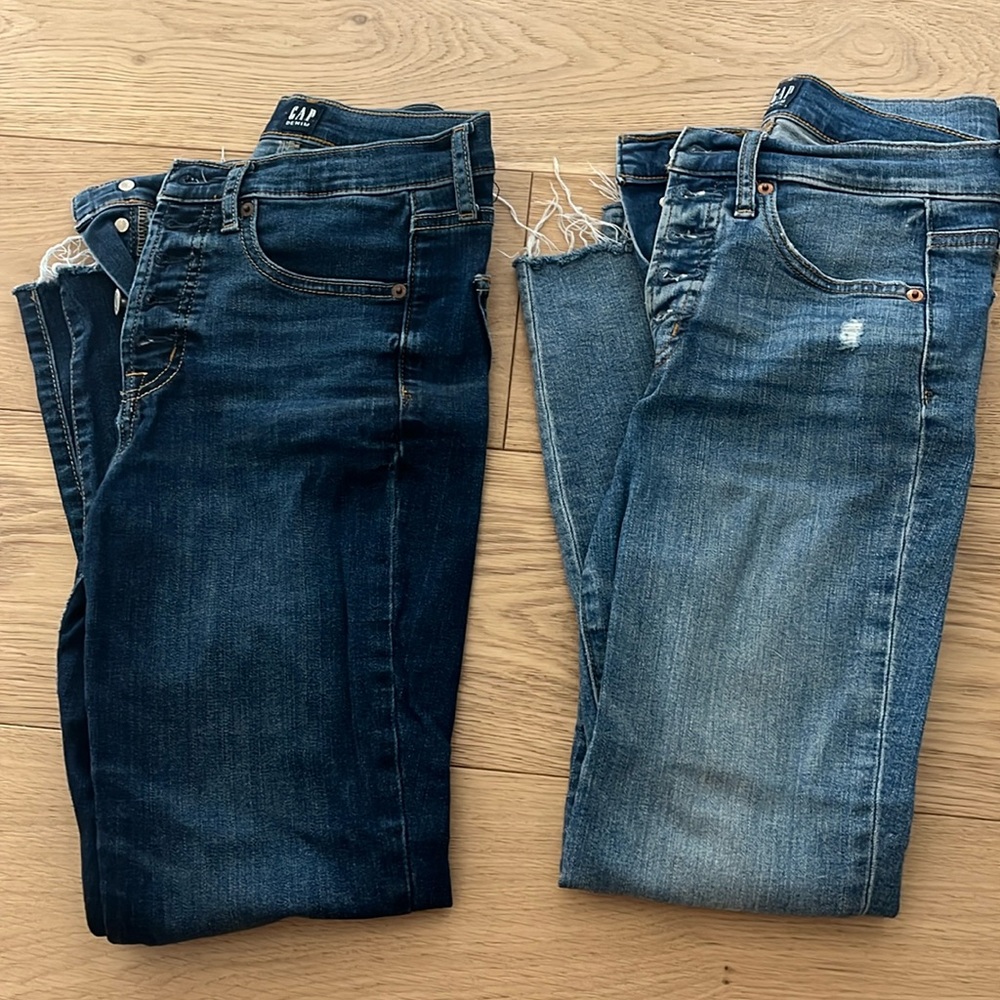 Pair of Gap True Skinny Jeans
